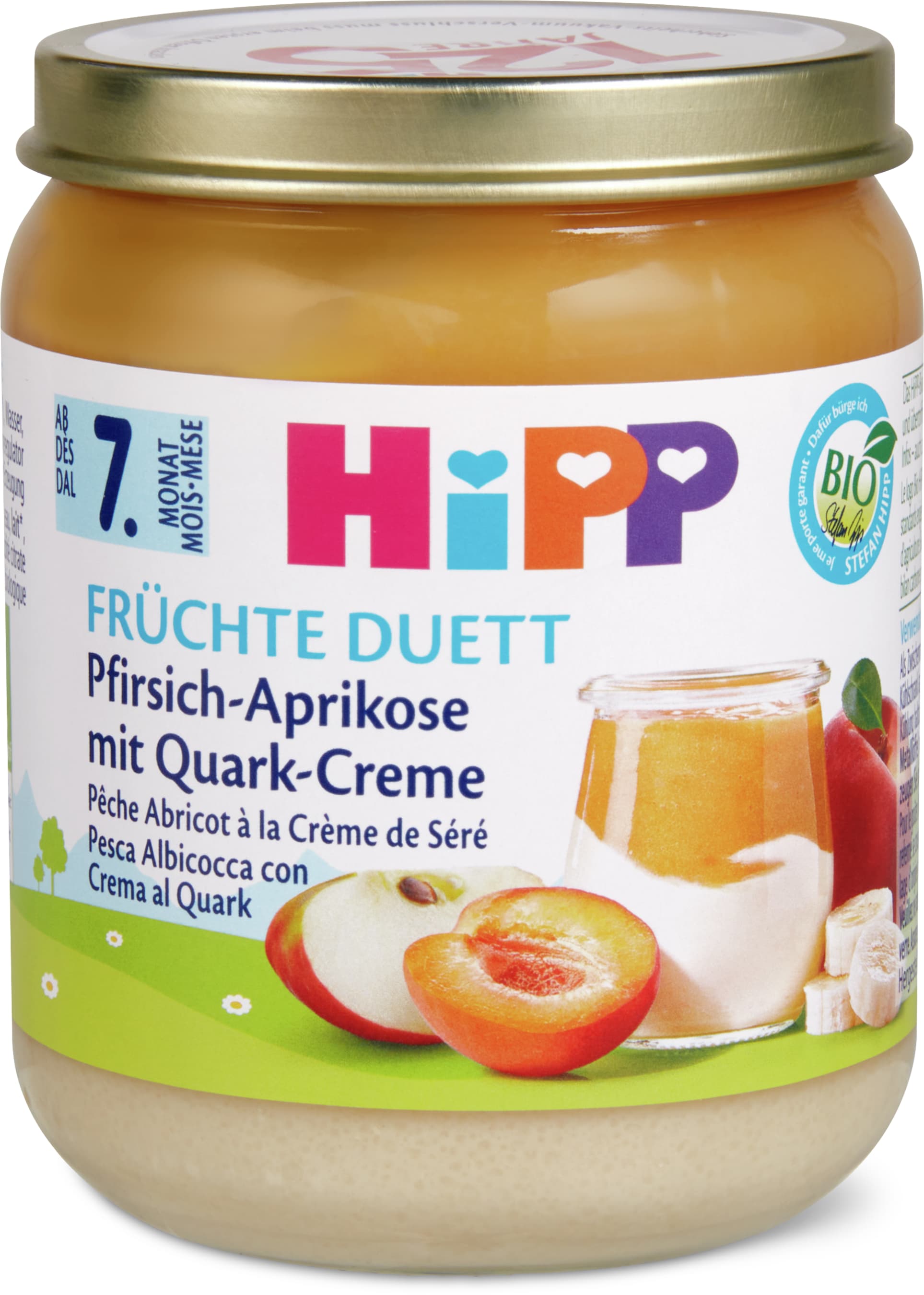 Hipp Pfirsich und Aprikose mit Quarkcreme 160g